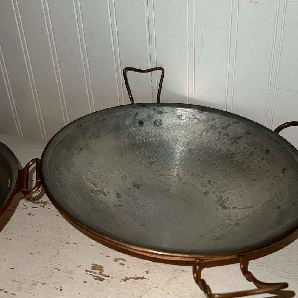 Vintage hammered copper Cataplana
